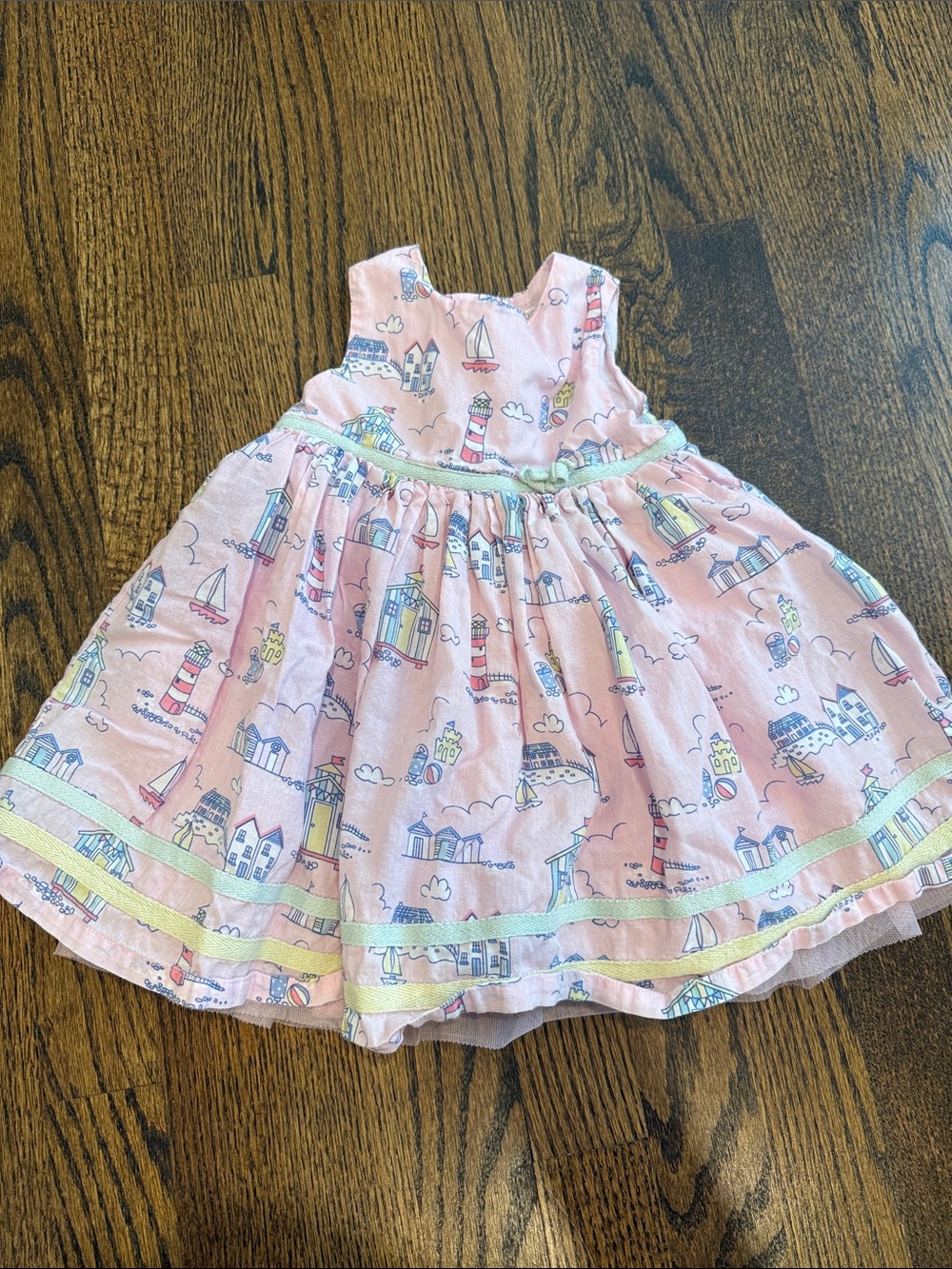 Pink Nautical Lighthouse Dress 9-12 Months